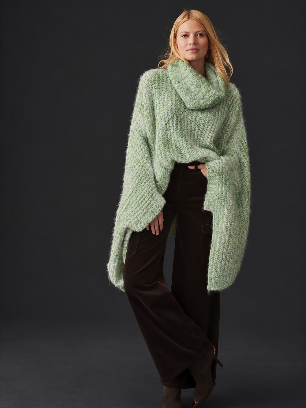 Anthropologie Funnel-Neck Poncho